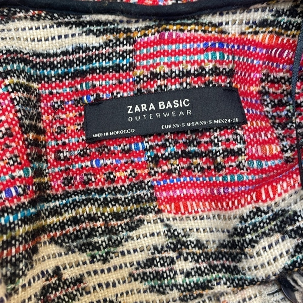 Zara Basic Outerwear Fringe Blazer Jacket - image 3